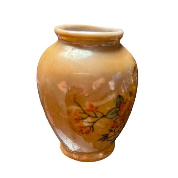 Vintage Hand-Painted Floral & Birds Mini Porcelain Vase Made In Occupied Japan - Picture 5 of 9